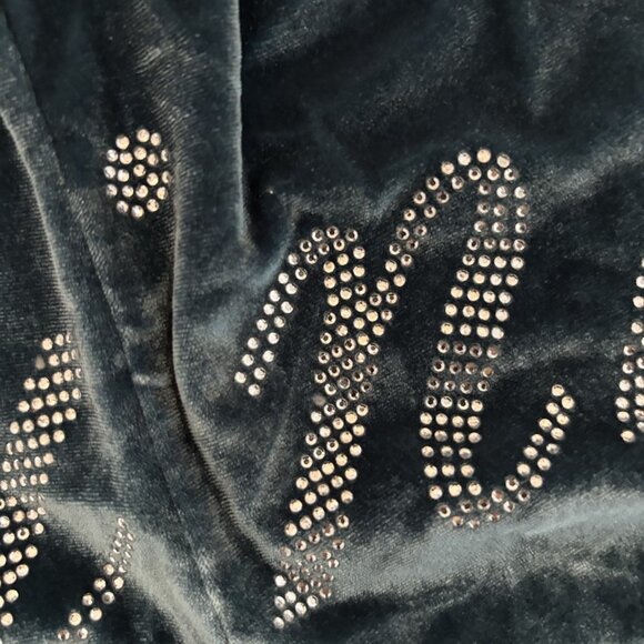 Victoria’s Secret PINK Rhinestone Green Velvet Velour Booty Boxer Shorts Size XS - Picture 9 of 12